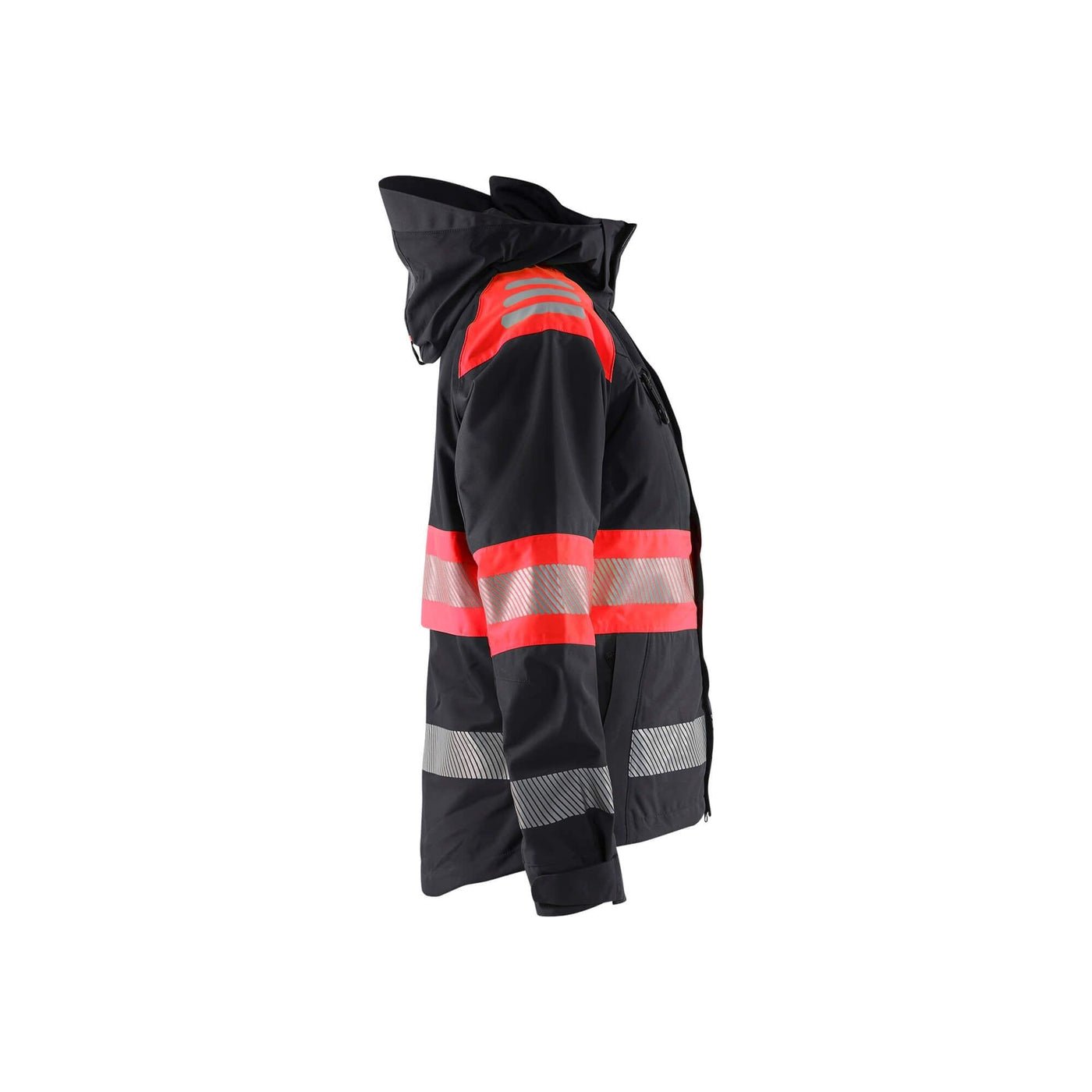 Blaklader 44301977 Womens Shell Jacket Hi-Vis Black/Red Right #colour_black-red