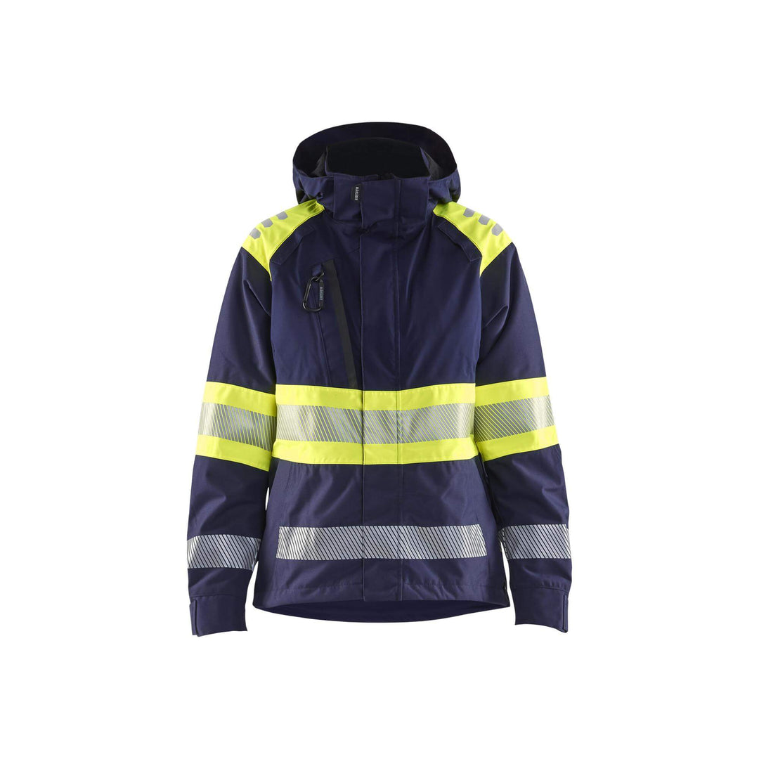 Blaklader 44301977 Womens Shell Jacket Hi-Vis Navy Blue/Hi-Vis Yellow Main #colour_navy-blue-hi-vis-yellow