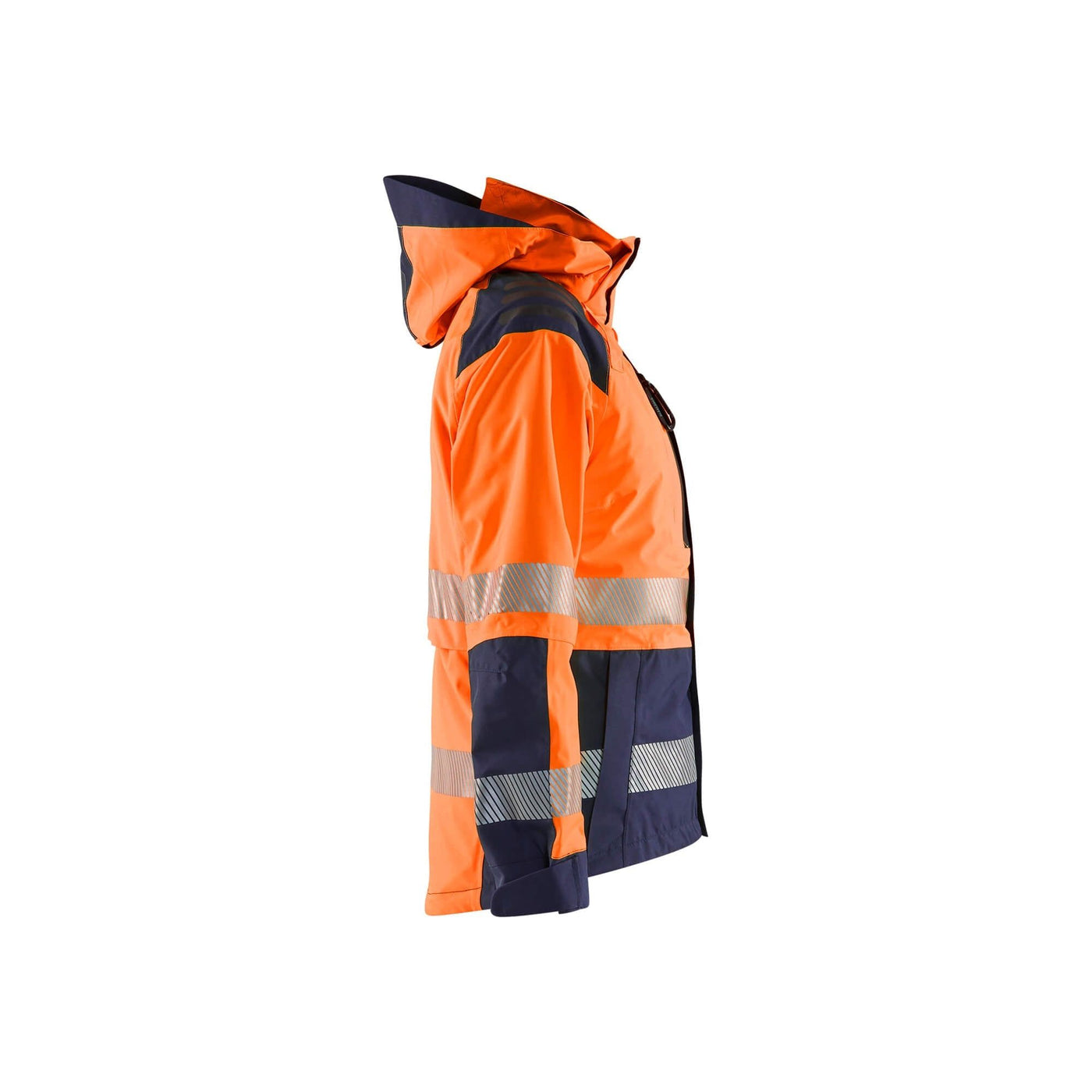 Blaklader 44361987 Womens Shell Jacket Hi-Vis Orange/Navy Blue Right #colour_orange-navy-blue