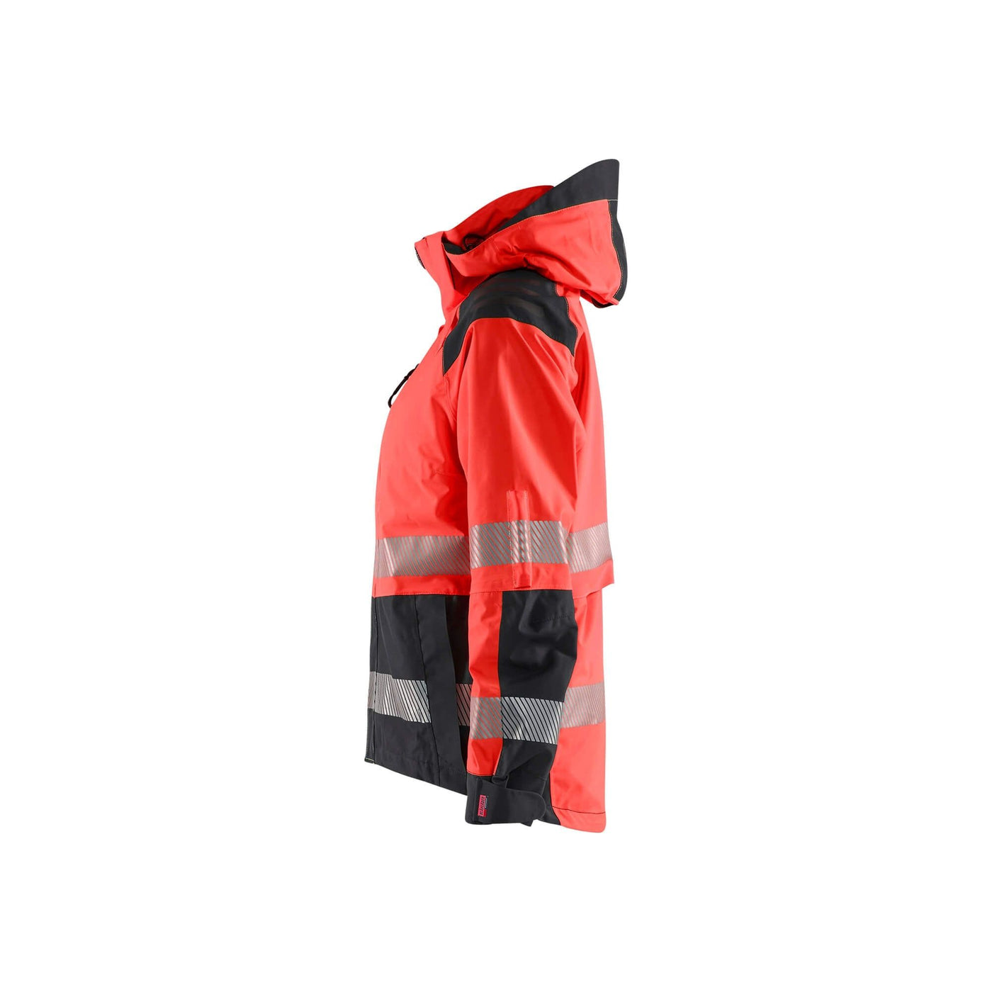 Blaklader 44361987 Womens Shell Jacket Hi-Vis Red/Black Left #colour_red-black