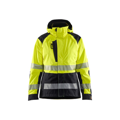 Blaklader 44361987 Womens Shell Jacket Hi-Vis Yellow/Black Main #colour_yellow-black