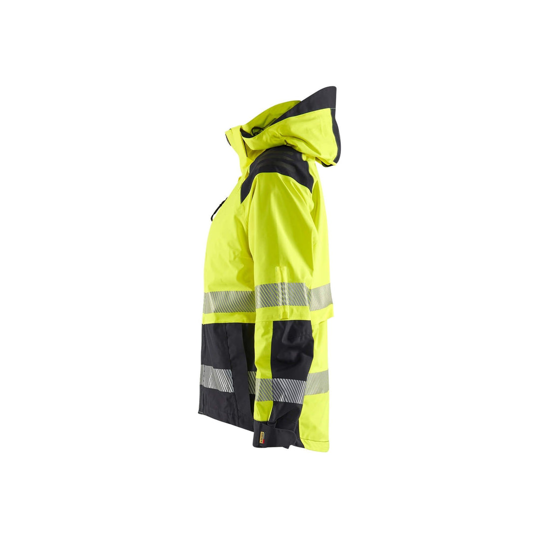 Blaklader 44361987 Womens Shell Jacket Hi-Vis Yellow/Black Left #colour_yellow-black