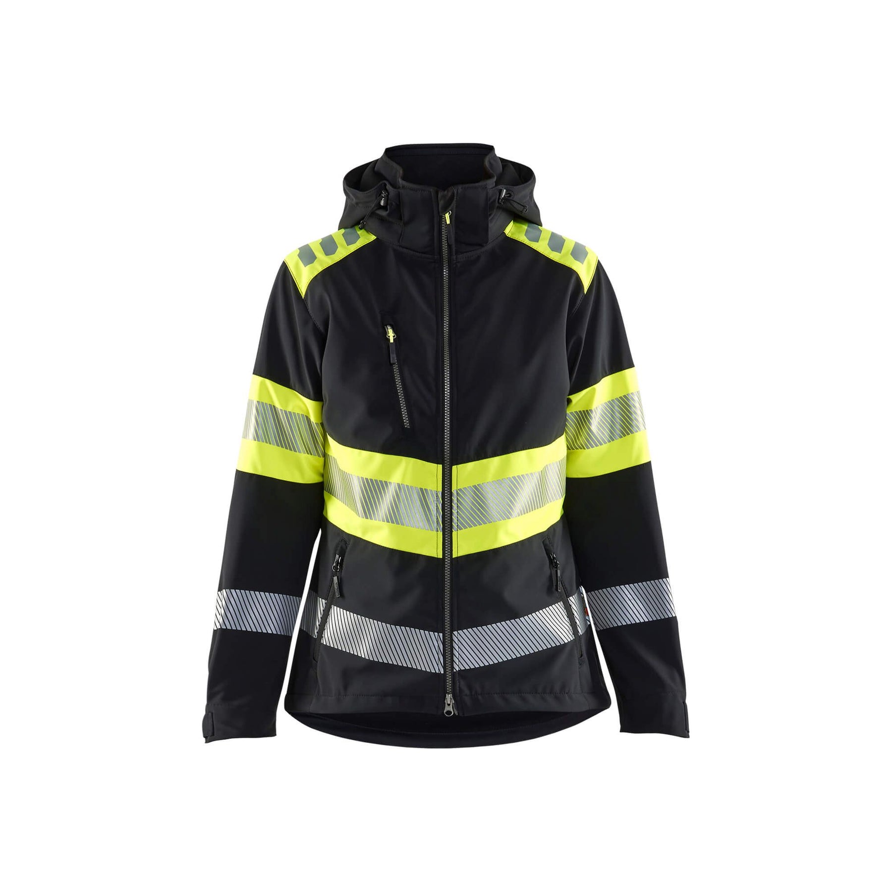 Blaklader 44042513 Womens Softshell Jacket Hi-Vis Black/Hi-Vis Yellow Main