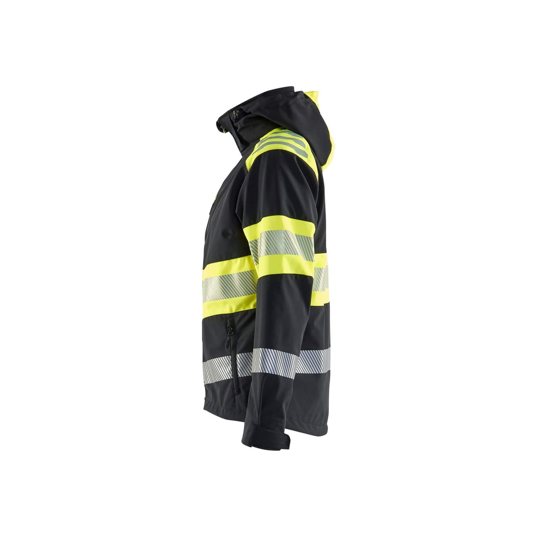Blaklader 44042513 Womens Softshell Jacket Hi-Vis Black/Hi-Vis Yellow Left