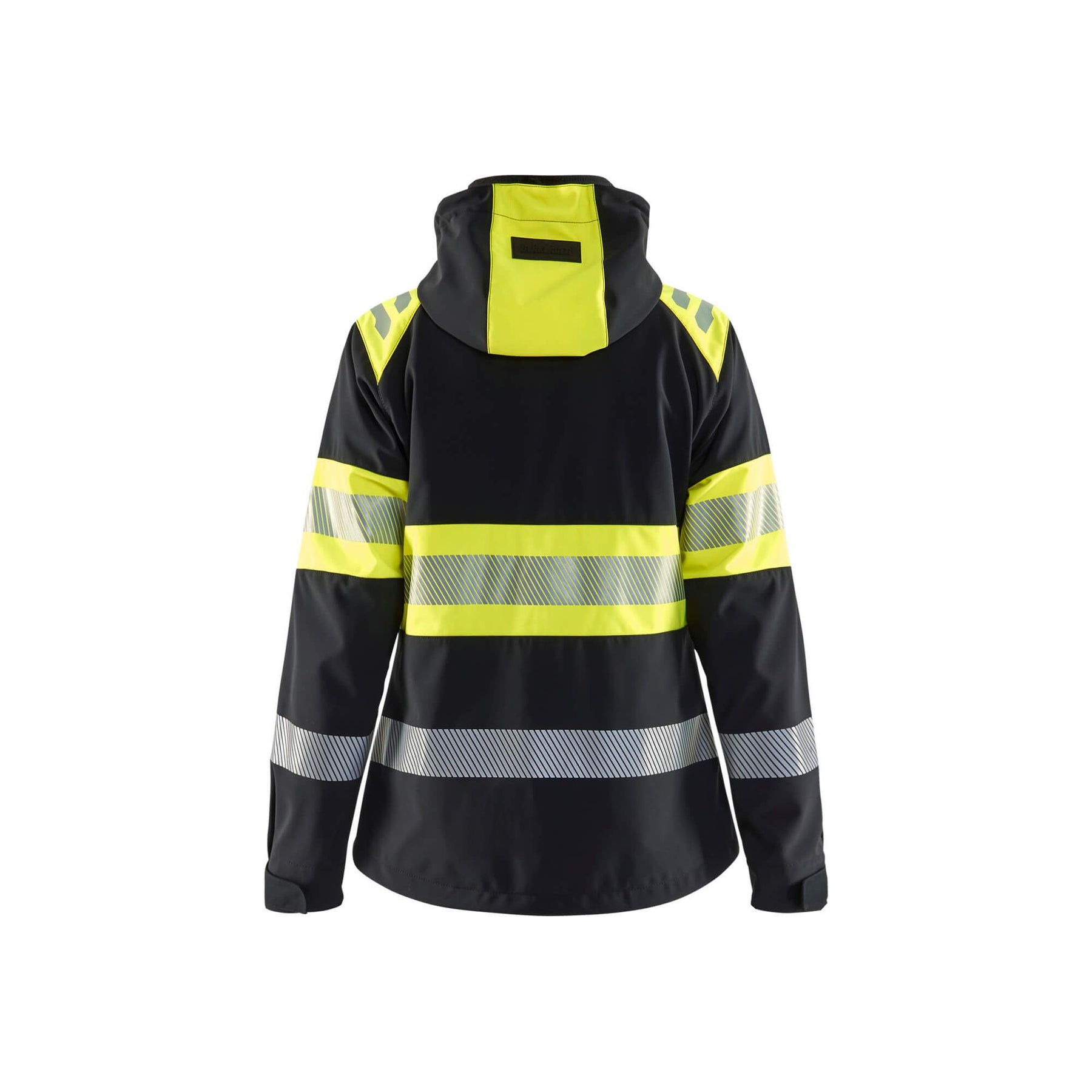 Blaklader 44042513 Womens Softshell Jacket Hi-Vis Black/Hi-Vis Yellow Rear
