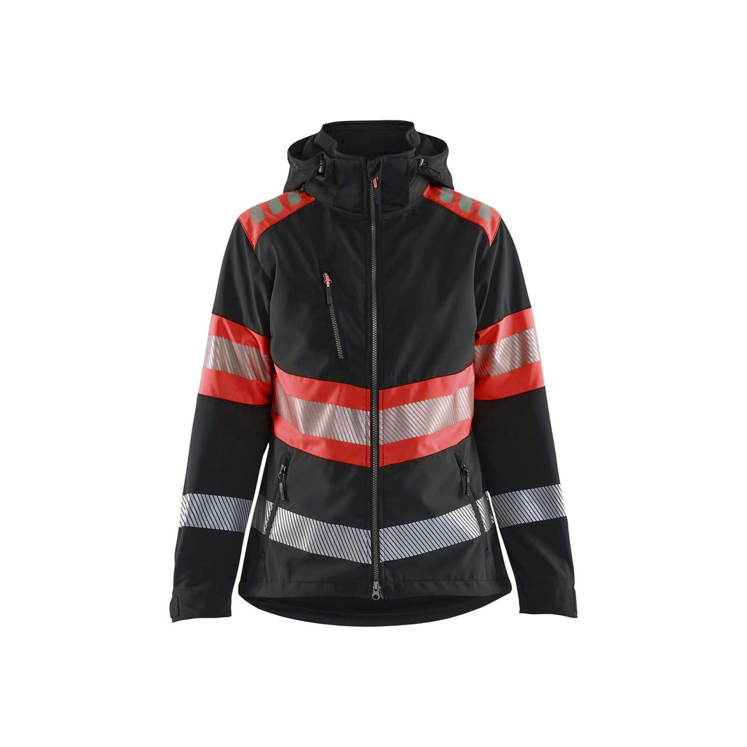 Blaklader 44042513 Womens Softshell Jacket Hi-Vis Black/Red Main