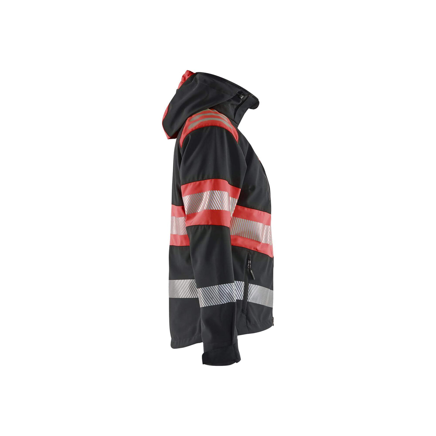 Blaklader 44042513 Womens Softshell Jacket Hi-Vis Black/Red Right #colour_black-red