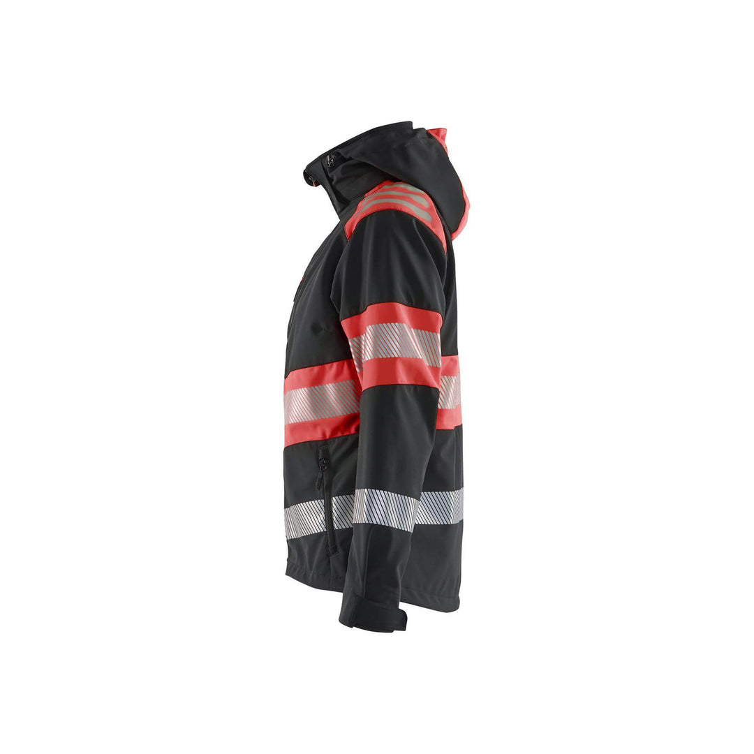 Blaklader 44042513 Womens Softshell Jacket Hi-Vis Black/Red Left