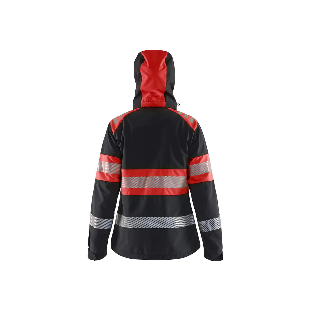 Blaklader 44042513 Womens Softshell Jacket Hi-Vis Black/Red Rear2