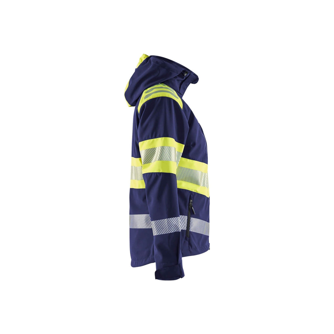 Blaklader 44042513 Womens Softshell Jacket Hi-Vis Navy Blue/Hi-Vis Yellow Right