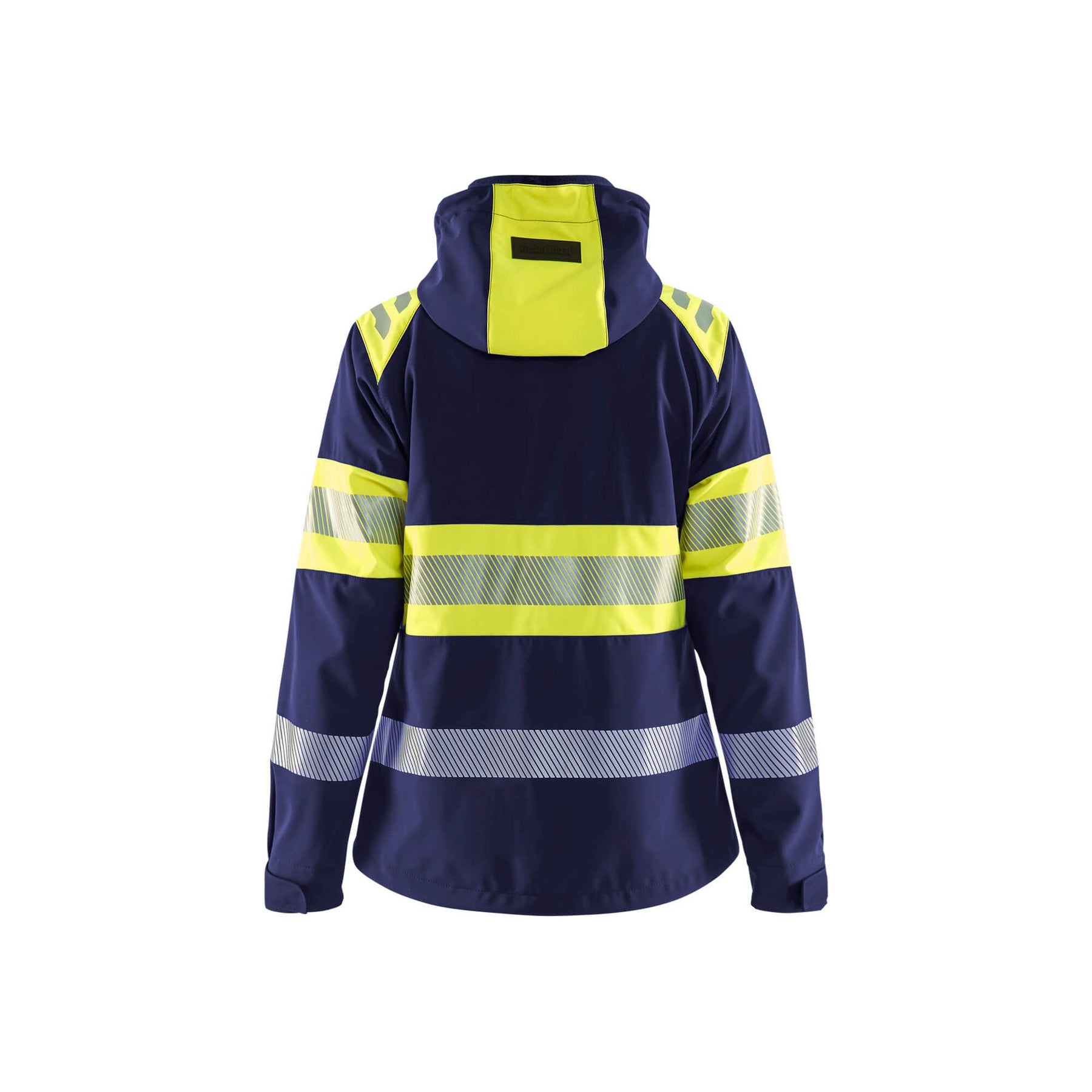 Blaklader 44042513 Womens Softshell Jacket Hi-Vis Navy Blue/Hi-Vis Yellow Rear