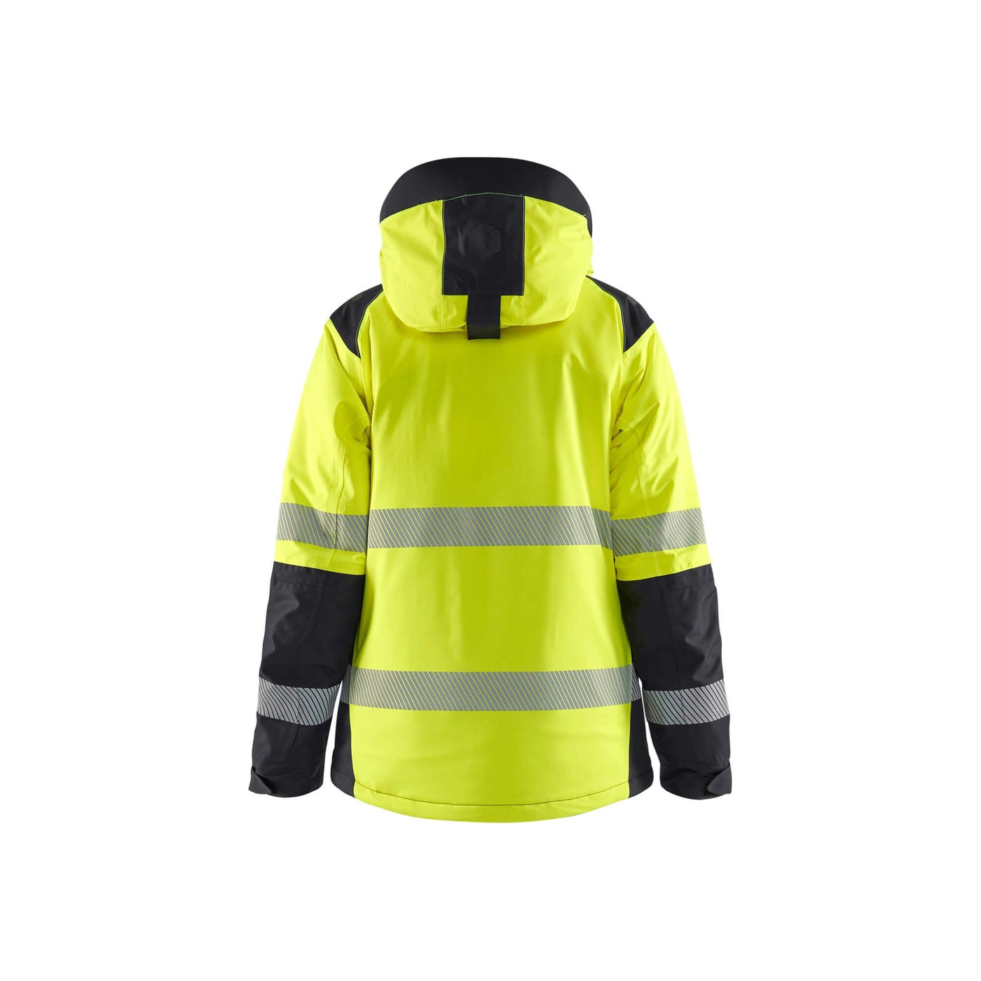 Blaklader 44561987 Womens Winter Jacket Hi-Vis Yellow/Black Rear #colour_yellow-black