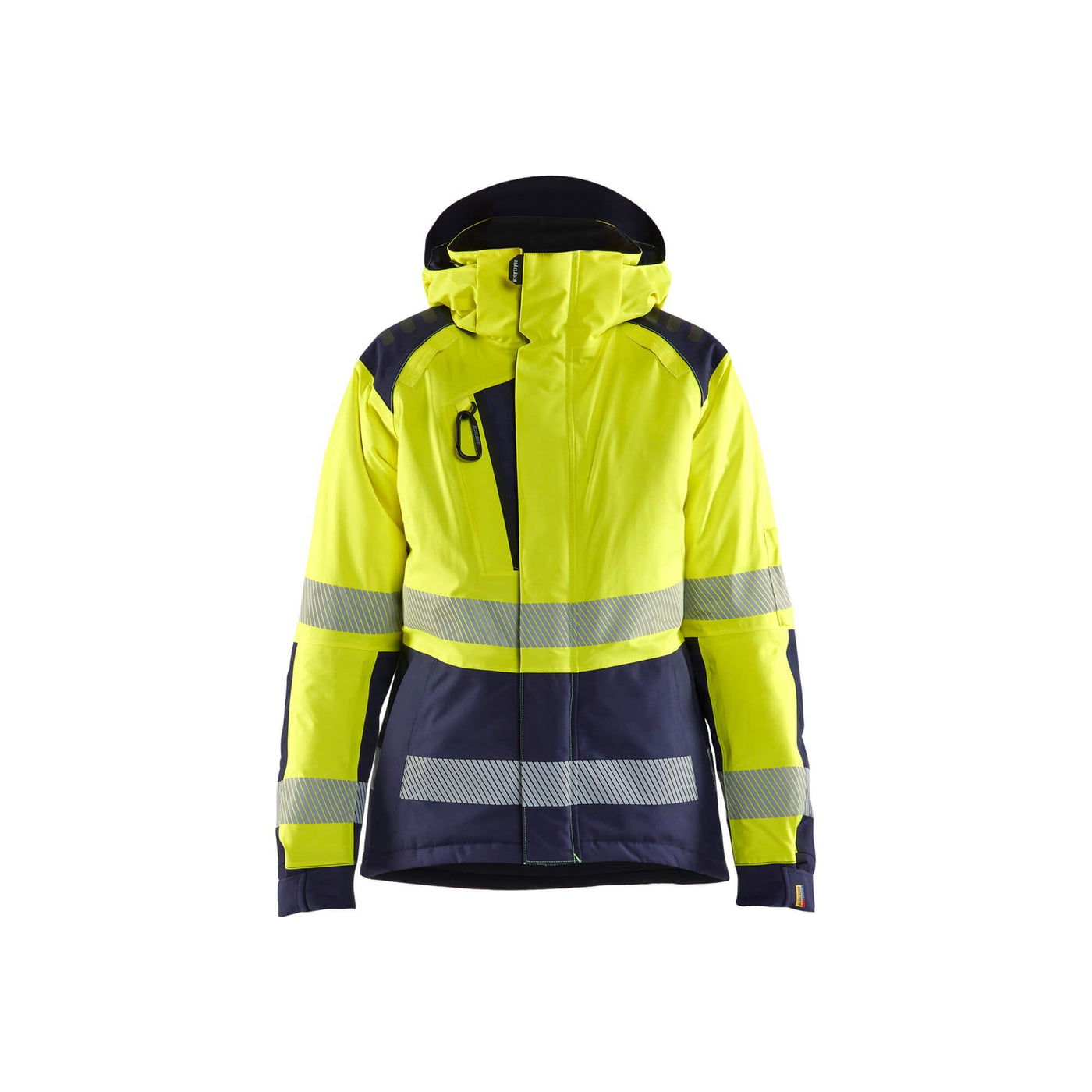 Blaklader 44561987 Womens Winter Jacket Hi-Vis Yellow/Navy Blue Main #colour_yellow-navy-blue