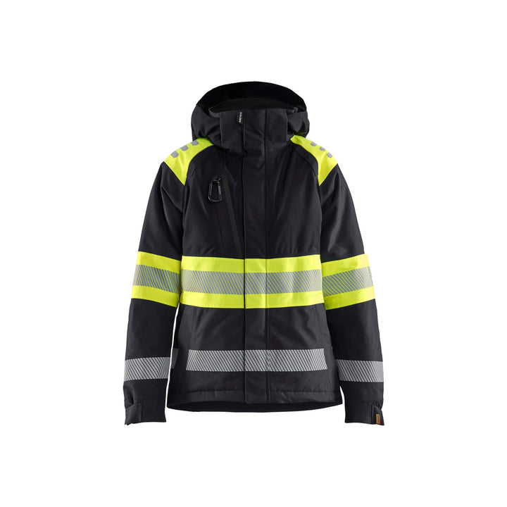 Blaklader 44701977 Womens Winter Jacket Hi-Vis Black/Hi-Vis Yellow Main #colour_black-hi-vis-yellow