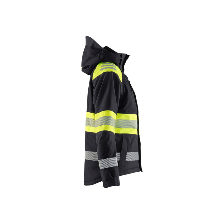 Blaklader 44701977 Womens Winter Jacket Hi-Vis Black/Hi-Vis Yellow Right #colour_black-hi-vis-yellow