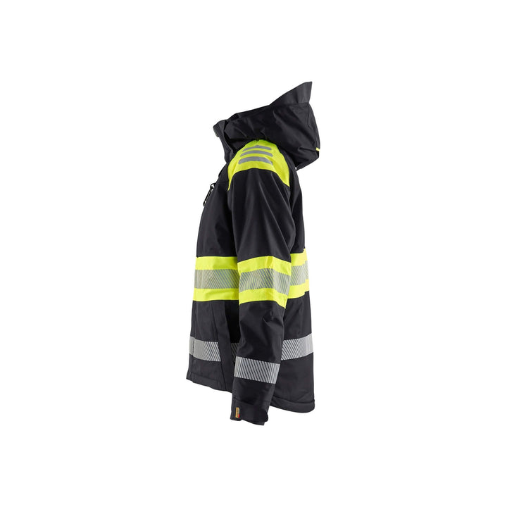 Blaklader 44701977 Womens Winter Jacket Hi-Vis Black/Hi-Vis Yellow Left #colour_black-hi-vis-yellow