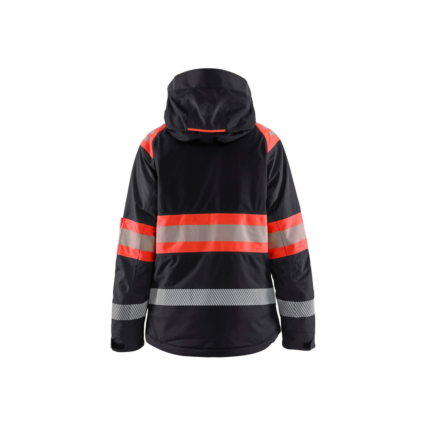 Blaklader 44701977 Womens Winter Jacket Hi-Vis Black/Red Rear