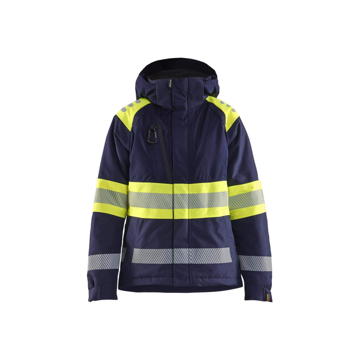 Blaklader 44701977 Womens Winter Jacket Hi-Vis Navy Blue/Hi-Vis Yellow Main #colour_navy-blue-hi-vis-yellow