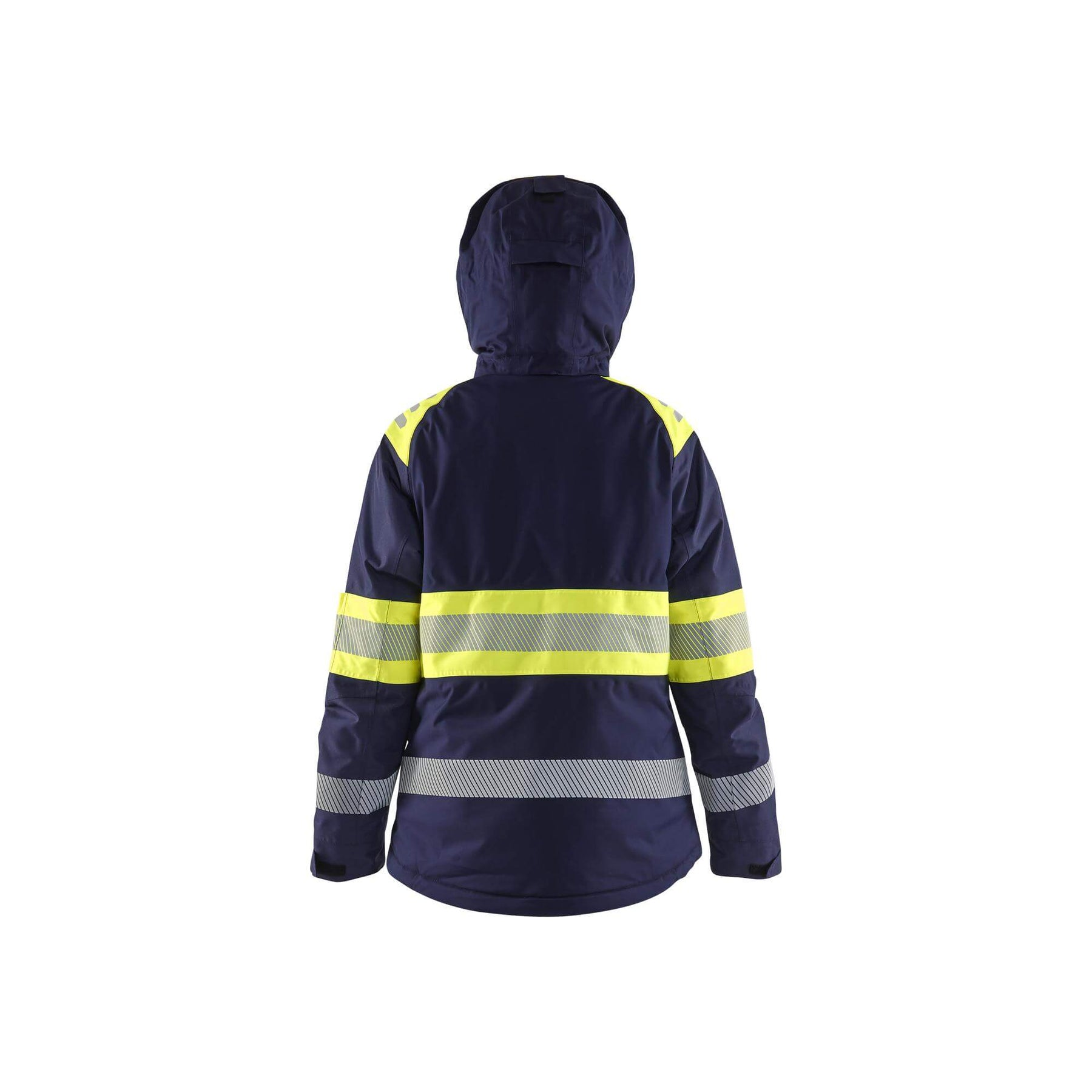 Blaklader 44701977 Womens Winter Jacket Hi-Vis Navy Blue/Hi-Vis Yellow Rear2