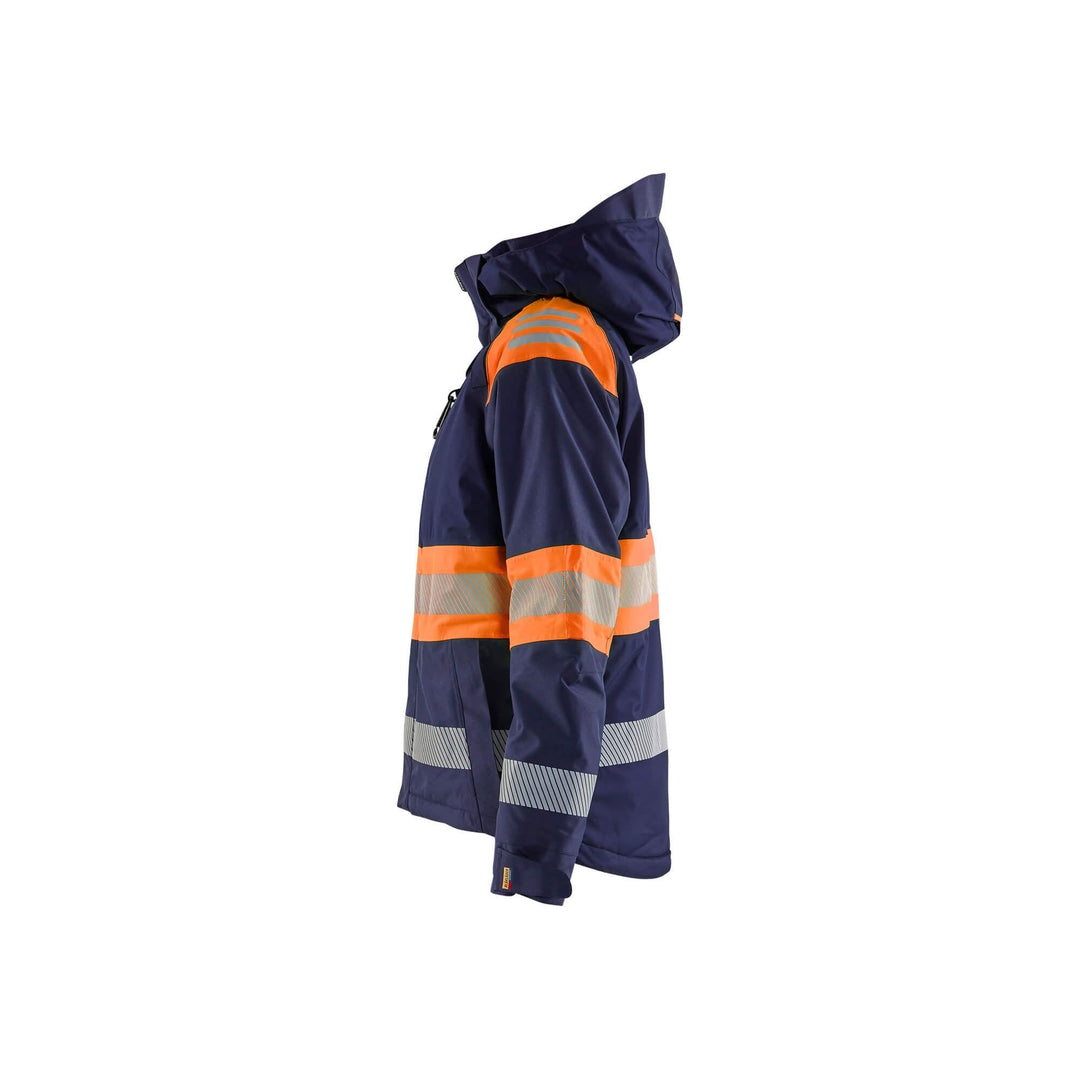 Blaklader 44701977 Womens Winter Jacket Hi-Vis Navy Blue/Orange Left