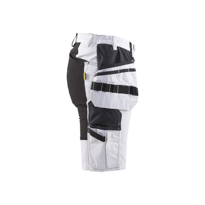 Blaklader 71711000 Womens X1900 Painters Shorts with Stretch White/Black Right #colour_white-black