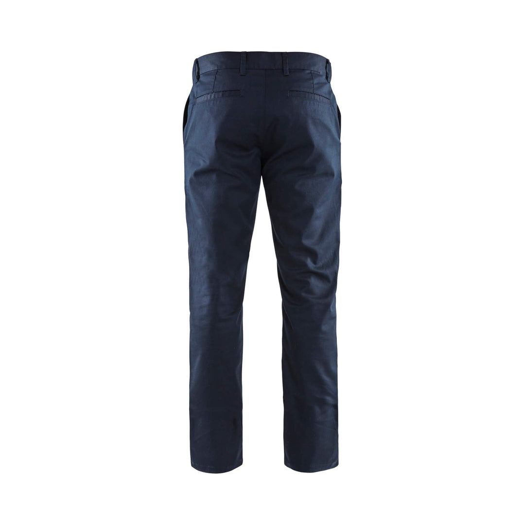 Blaklader 14651830 Work Chinos Stretch Dark Navy Blue Rear #colour_dark-navy-blue