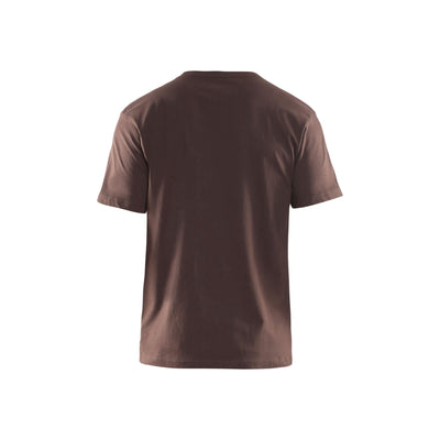 Blaklader 35251042 Work Cotton T-Shirt Brown Rear #colour_brown