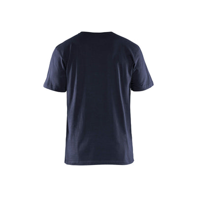 Blaklader 35251042 Work Cotton T-Shirt Dark Navy Blue Rear #colour_dark-navy-blue