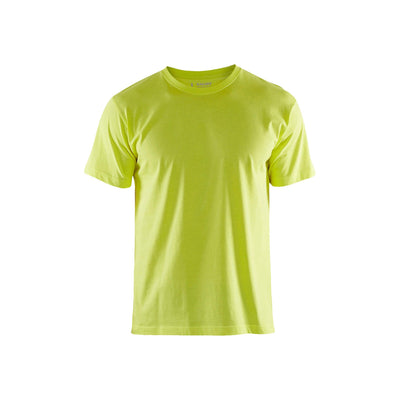 Blaklader 35251042 Work Cotton T-Shirt Hi-Vis Yellow Main #colour_hi-vis-yellow