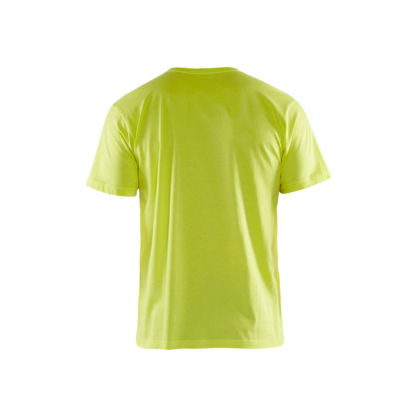 Blaklader 35251042 Work Cotton T-Shirt Hi-Vis Yellow Rear #colour_hi-vis-yellow
