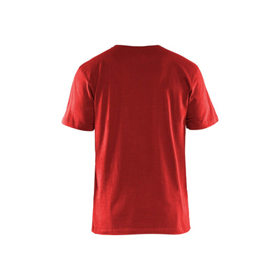 Blaklader 35251042 Work Cotton T-Shirt Red Rear #colour_red