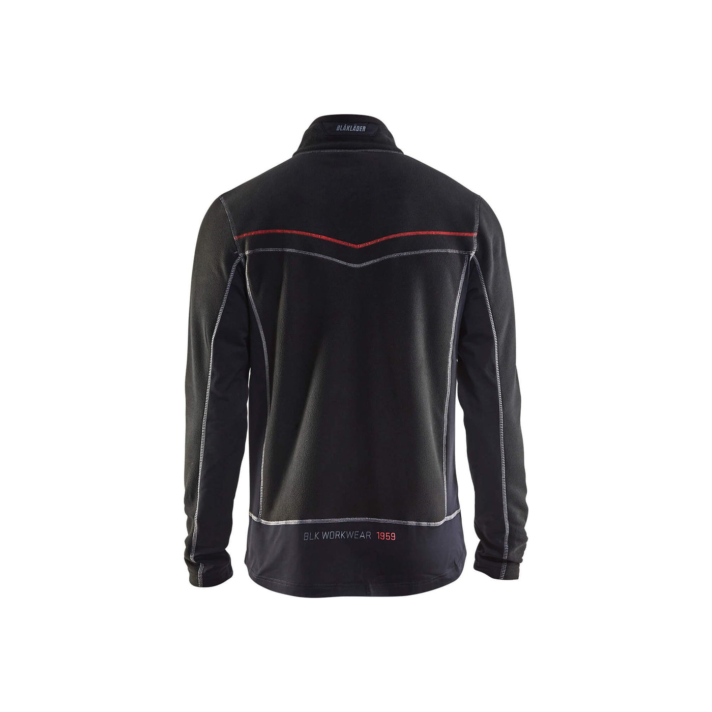 Blaklader 49971010 Work Fleece Jacket Black Rear #colour_black