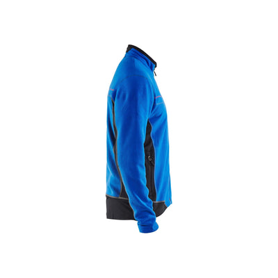 Blaklader 49971010 Work Fleece Jacket Cornflower Blue/Black Right #colour_cornflower-blue-black