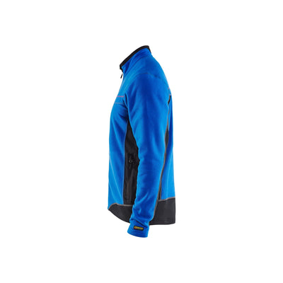 Blaklader 49971010 Work Fleece Jacket Cornflower Blue/Black Left #colour_cornflower-blue-black