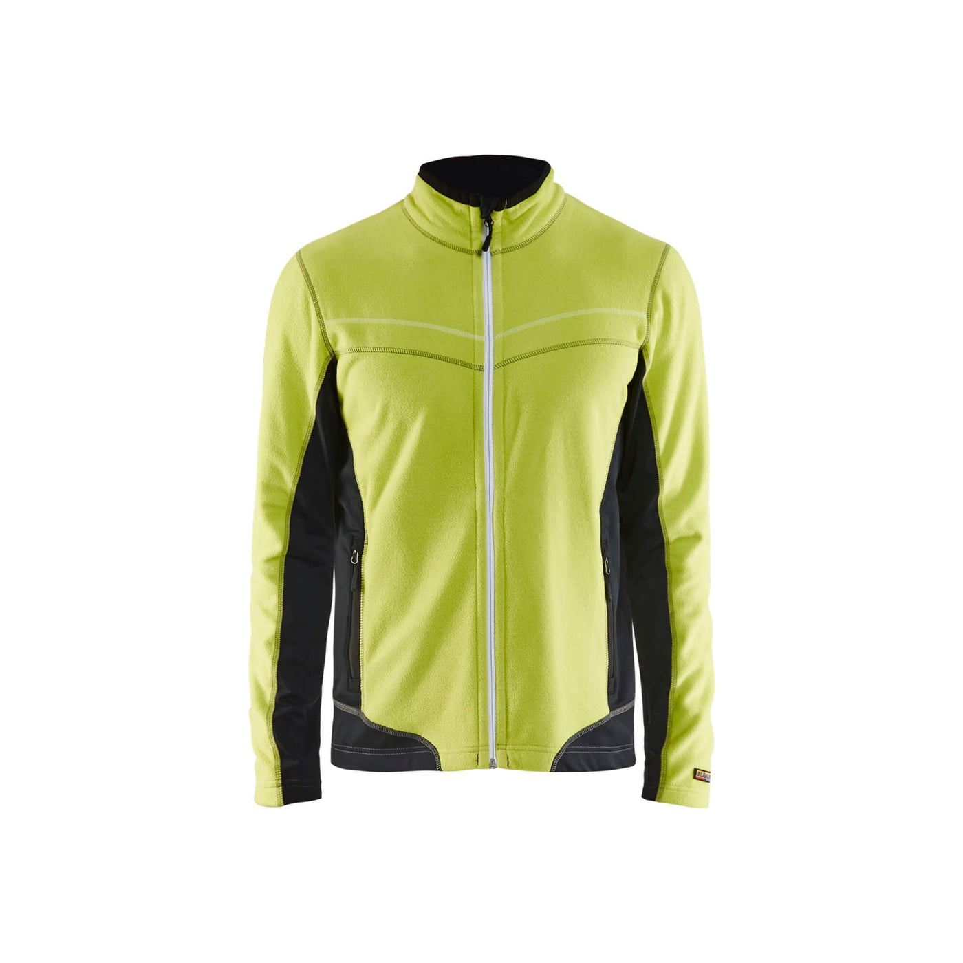 Blaklader 49971010 Work Fleece Jacket Lime/Black Main #colour_lime-black