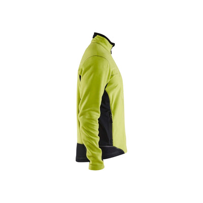 Blaklader 49971010 Work Fleece Jacket Lime/Black Right #colour_lime-black