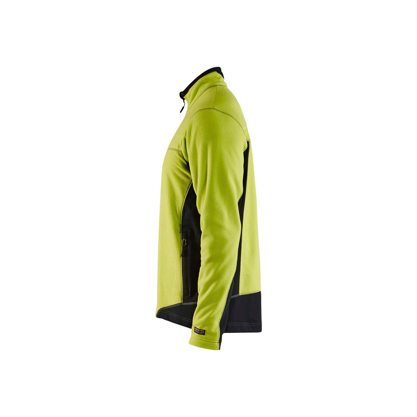 Blaklader 49971010 Work Fleece Jacket Lime/Black Left #colour_lime-black