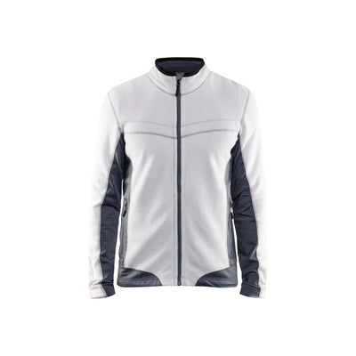 Blaklader 49971010 Work Fleece Jacket White/Grey Main #colour_white-grey