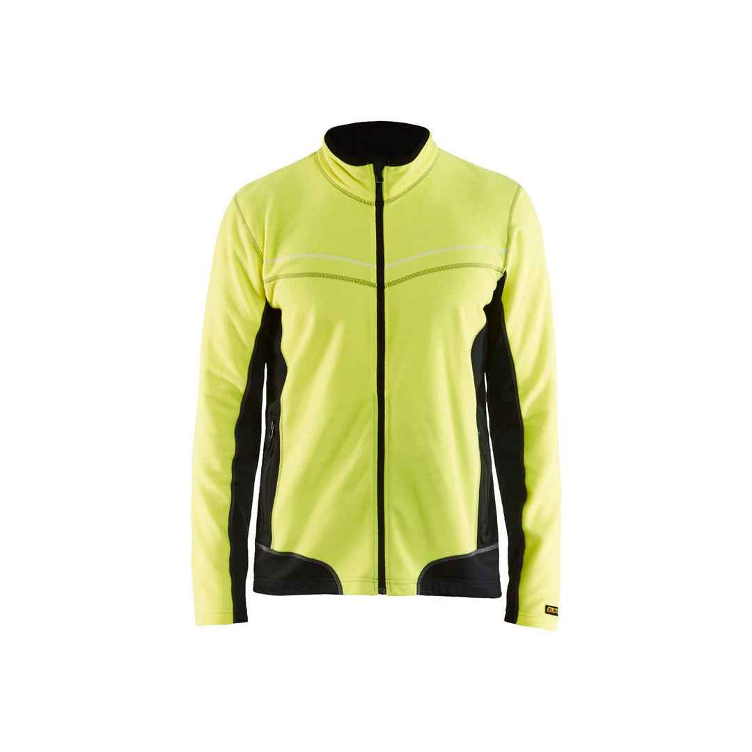 Blaklader 49971010 Work Fleece Jacket Yellow/Black Main #colour_yellow-black