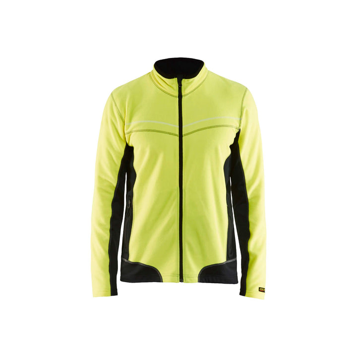 Blaklader 49971010 Work Fleece Jacket Yellow/Black Main #colour_yellow-black