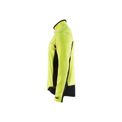 Blaklader 49971010 Work Fleece Jacket Yellow/Black Left #colour_yellow-black