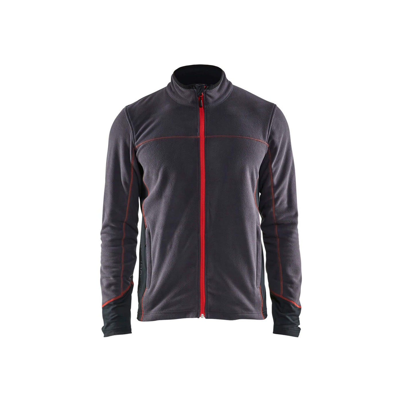 Blaklader 49951010 Work Fleece Lightweight Dark Grey/Red Main #colour_dark-grey-red