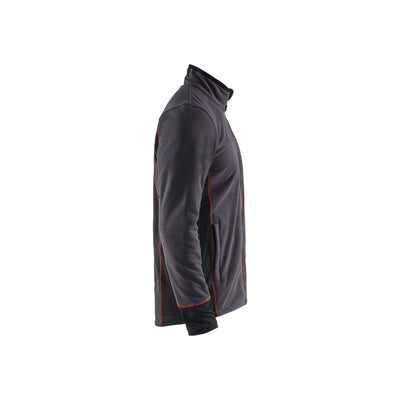 Blaklader 49951010 Work Fleece Lightweight Dark Grey/Red Right #colour_dark-grey-red