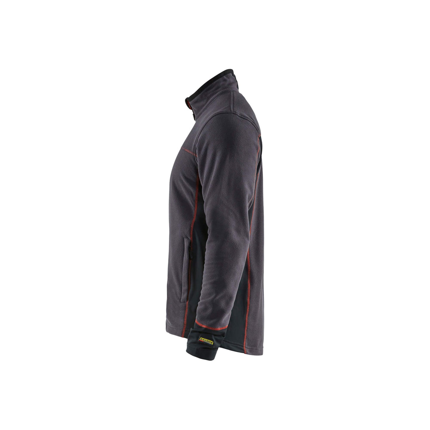 Blaklader 49951010 Work Fleece Lightweight Dark Grey/Red Left #colour_dark-grey-red