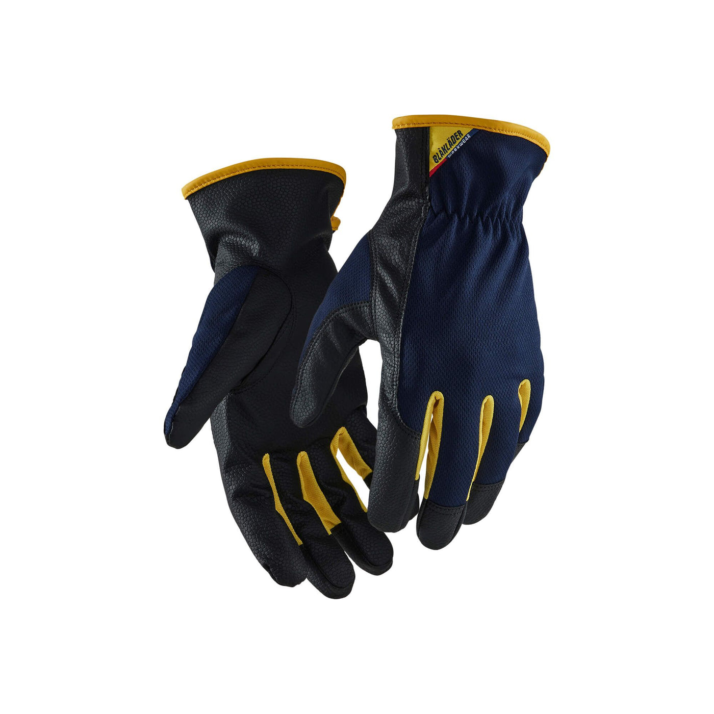 Blaklader 28711475 Work Glove Dark Navy Blue/Yellow Main #colour_dark-navy-blue-yellow