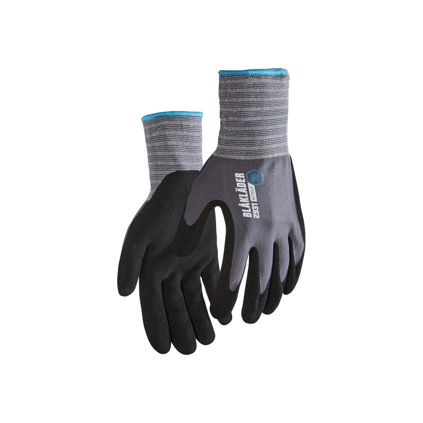 Blaklader 29311454 Work Gloves Nitrile-Dipped Grey Main #colour_grey
