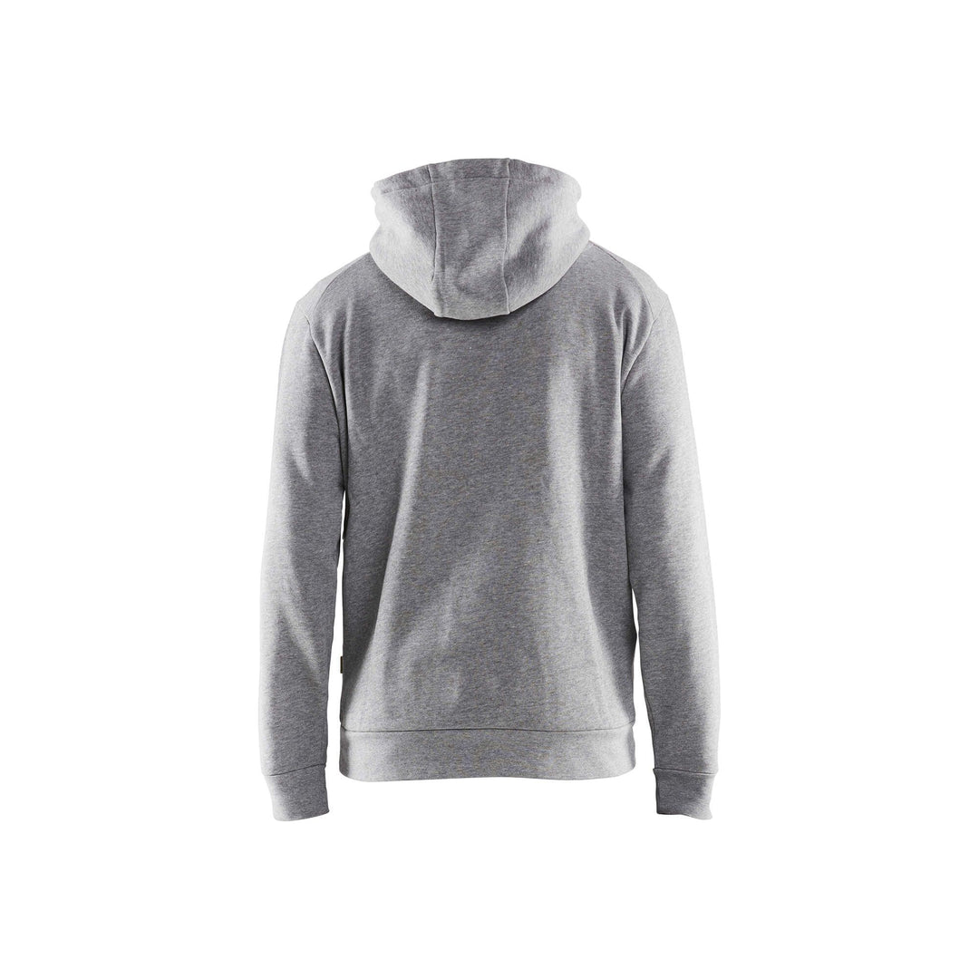 Blaklader 35301157 Work Hoodie 3D Grey Melange Rear #colour_grey-melange