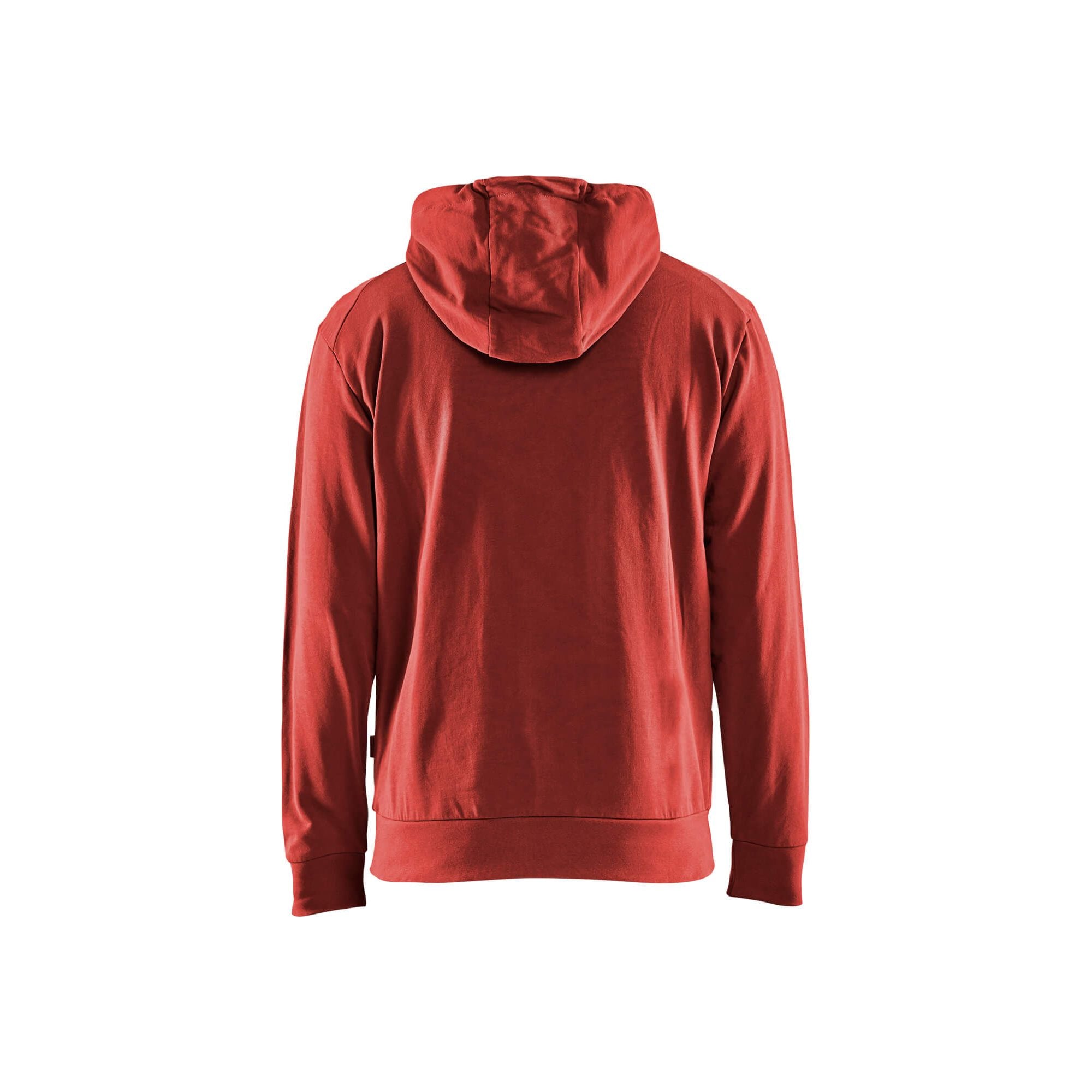 Blaklader 35301158 Work Hoodie 3D Burned Red Rear #colour_burned-red