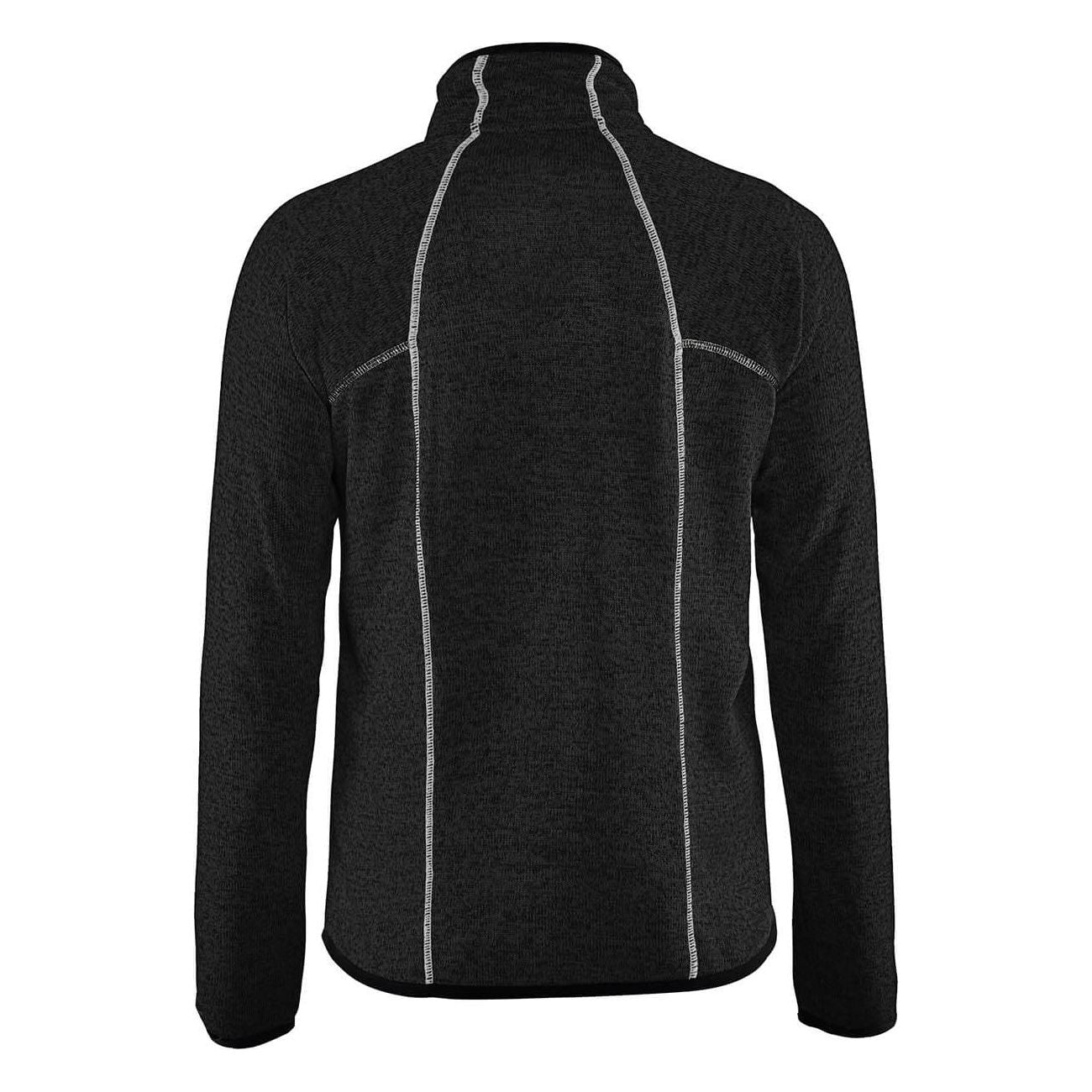Blaklader 49422117 Work Knitted Jacket Antracit Grey/White Rear #colour_antracit-grey-white