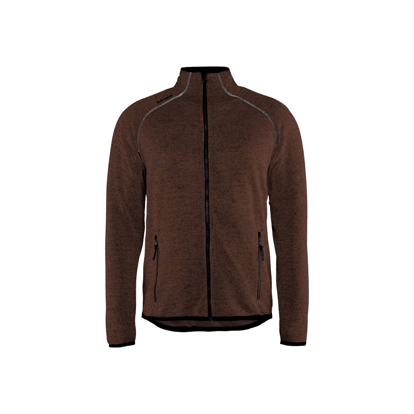 Blaklader 49422117 Work Knitted Jacket Brown/Black Main #colour_brown-black